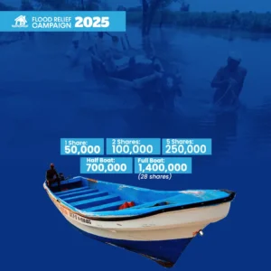 Hope in Water, Donate a Water Boat Share for Flood Relief